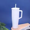 Copo de Carro com Alça de Grande Capacidade em Aço Inoxidável de Camada Dupla Portátil com Canudo Fabricante Atacado Novo Produto Copo de Água Portátil Montado no Carro