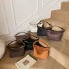 Bolsa de palha trançada à mão, toque de luxo, retrô, versátil, bolsa para o dia a dia, cesta, simples, grande capacidade, bolsa feminina de ombro único e transversal