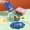 Set de Lonchera Transparente y Vaso de Agua Estilo Japonés para Estudiantes y Trabajadores de Oficina, Lonchera Sellada, Lonchera de Plástico Portátil con Tenedor y Cuchara