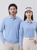 Camisa Polo de Algodón y Seda de Manga Larga Doble Piqué 10A Antibacteriana Casual de Negocios Golf Camisa para Cultura de Team Building Corporativo