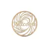 Posavasos de Madera Ingleses Transfronterizos Grabado Láser Corte Láser Hueco Estilo Ins Posavasos de Café de Madera Concha Logo Personalizado