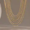 Wanxing Conjunto de Joyería para Mujer Cadena y Pulsera de Acero Inoxidable Chapado en Oro de 18K Estilo Simple Multiestilo Europeo y Americano Venta al por mayor Transfronteriza