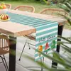Toalha de Mesa de Verão Estampada com Tema de Praia Transfronteiriça, Toalha de Mesa Decorativa para Casa que Aprimora o Ambiente, Toalha de Mesa Bandeira para Rack de TV