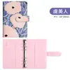 Cuaderno de Hojas Sueltas Estilo Fresco Pequeño A6 Transfronterizo, Planificador Simple Estilo Girly, Diario con Cubierta Desmontable de Hojas Sueltas