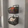 Caja de Almacenamiento para Cocina para Cebollas, Jengibre y Ajo; Estante de Almacenamiento Multifuncional de Pared; Cesta Colgante de Pared para Almacenamiento de Condimentos; Herramienta Mágica de Almacenamiento