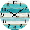 Novo Relógio de Parede Europeu Retro Amazon 25cm Estilo Pastoral Madeira Grão Decoração Sala de Estar Casa Relógio de Parede Atacado