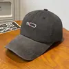 Boné de Baseball Lavável com Bateria Baixa de Um Por Cento Moda Versátil Europeu e Americano Chapéu com Viseira de Proteção Solar Boné de Bico de Pato Unissex