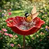 Novo Espeto de Flor de Metal Feito à Mão para Jardim - Alimentador de Pássaros Floral de Metal Feito à Mão para Jardim