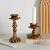 Decoração de Mesa para Restaurante Bar Sala de Estar Enfeites Atmosfera Adereços para Fotos Base de Pedestal para Velas Suporte de Vela Retrô