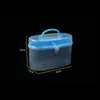 Caja de almacenamiento de plástico transfronteriza, transparente, compartimentos desmontables, estuche de maquillaje, caja para accesorios del cabello y joyas pequeñas, caja de costura, se puede imprimir con logo
