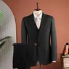 Traje de negocios para hombre de alta calidad, atuendo de negocios casual para entrevistas, ropa formal profesional ajustada, traje elegante para bodas