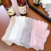 Guantes de invierno de pelo de conejo artificial grueso, cálidos, de visón, sencillos, lisos, de cinco dedos, para montar al aire libre, resistentes al frío y a las heladas.