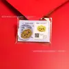 Adesivo para Celular Shuibei Gold Ouro Puro 999 Sorte e Fortuna Cartão Dourado 2Mg Adesivo para Geladeira com Adesivo Atacado