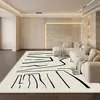 Tapete Lavável Estilo Creme Francês Sala de Estar Quarto Mesinha de Cabeceira Tapete Antiderrapante Sofá Branco Tapete de Chão