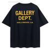 Camiseta de manga corta estampada con eslogan clásico de letras y logotipo en degradado de 220 g de grosor de la marca Tide GALLERY DEPT