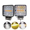 Nueva luz de trabajo LED para automóvil de 4 pulgadas y 37 mm, color blanco y amarillo, doble color, con luz de circulación diurna DRL, foco para conducción todoterreno.