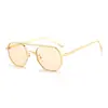 Gafas de Sol Metálicas de Doble Puente Europeas y Americanas para Hombre, Lentes Tipo Piloto Nuevas de Moda 2025, Gafas de Sol Cuadradas de Moda Transfronterizas para Mujer