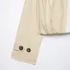 Ropa de mujer transfronteriza 2206 Moda europea y americana casual gabardina plisada de doble botonadura con tirantes para mujer D226544
