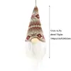 Itens de decoração de natal: Pingentes de bonecos gnomos de tricô, pequenos enfeites de bonecos sem rosto, pingentes de bonecos do Papai Noel