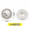 Fivela Quadrada de Vidro com Strass de Venda Quente Transfronteiriça, Fivela Decorativa Pequena Estilo Chanel, Acessórios de Roupa DIY