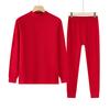 Ropa de otoño para mujeres de mediana edad y ancianas, pantalones de otoño, ropa interior térmica delgada de algodón puro para madre, algodón de cuello medio alto, traje de suéter de algodón para abuela