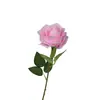 Flor Artificial Rosa Redonda de Cabeça Única Rosa de Seda Adereços para Cenário de Casamento Decoração de Vitrine de Shopping Entrega Direta da Fábrica