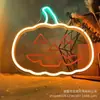 Nova Luz Neon Retroiluminada de Halloween com Designs de Fantasma, Caveira e Abóbora para Decoração de Festa Festiva Luz Noturna