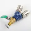 Interruptor de Manopla de Válvula de Bomba de Ar 2/4 Polegadas Válvula de Esfera Conjunto Completo de Acessórios para Compressor de Ar Interruptor de Válvula de Ar Válvula de Saída de Ar Totalmente de Cobre