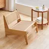 Puff Reclinável Chandigarh de Rattan Casual Single Varanda Sofá de Madeira Maciça Cadeira Fábrica de Cadeiras Uma Peça Atacado