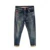 Jeans Masculino de Alta Qualidade Americana 2026 Outono/Inverno Novo Slim Fit Perna Reta Pequena Tendência Casual Afunilado Calças Longas