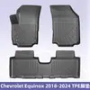 Adecuado para Chevrolet Equinox 2018-2024 Alfombrillas de Piso y Alfombrilla de Maletero de Material 3D para Todo Clima Tpe