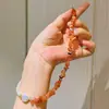 Collar de perlas barrocas rojas del sur naturales de alta calidad, cadena para la clavícula con perlas redondas de cristal artificial