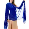 Vestido de noche para mujer, chal de gasa con imitación de diamantes de imitación, bufanda brillante, suave y transparente, para boda, fiesta, graduación, velo