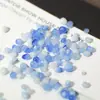 Directo de fábrica nuevo porcelana azul y blanca dos colores piedra redonda pequeña vidrio irregular uña DIY piedra redonda pequeña 4 colores Piedra de río