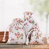 Nova Bolsa de Armazenamento de Brinquedos Infantis Dispersos de Linho Estampado Fofo de Desenho Animado com Bolso e Cordão de Algodão e Linho