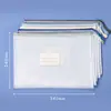Bolsa para documentos a4 cremallera bolsa transparente para guardar archivos bolsa de clasificación de temas bolsa de gran capacidad impermeable para documentos de examen