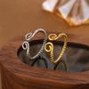 Anillo Ajustable de Plata de Ley 925 Negro Wukong para Mujer, Estilo Lujo Ligero de Gama Alta, Anillo Personalizado con el Hechizo Mágico, Joyería de Anillos de Pareja
