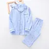 Pijama de Hombres Japonés para Primavera, Otoño y Verano, Delgado, Algodón Puro, Doble Gasa, Conjunto de Pijama, Todo Algodón, Ropa de Casa para Hombres, Aire Acondicionado