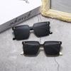 Nuevas gafas de sol de moda para mujer, de gran tamaño, que adelgazan el rostro, protección solar, protección UV, gafas de sol de conducción modernas para hombres.