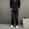2026 Novos Jeans Masculinos Outono Estilo Americano Marca da Moda Streetwear Calças Casuais de Perna Larga Soltas Retas para Homens Primavera e Outono