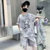 Ropa Infantil Traje para Niños Ropa de Verano para Niños Camiseta de Dibujos Animados de Manga Corta Grande para Niños Pantalones Cortos Ropa Deportiva para Niños Conjunto de Dos Piezas