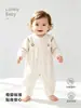 Mono de exterior lindo para bebé niña, mameluco de algodón puro para bebé de primavera y otoño, costura sin costuras Clase A