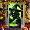Adesivos Populares de Halloween da Amazon, Monstros Assustadores de Boca Grande, Cenário de Porta de Halloween, Adesivos de Porta Reutilizáveis