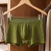 Calzoncillos Bóxer de Modal para Hombre Personalización Cintura Media Cinturilla Contrastante Transpirable Pantalones de Cuatro Esquinas Antibacterianos Color Sólido Aberturas Cortas en las Piernas