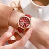 Kezzi2026 Novo Relógio de Pulseira Feminino Quartzo Genuíno Fashionável Simples À Prova D'água Tendência Vermelho Relógio Feminino