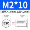 Acero al Carbono Galvanizado Espárrago de Agujero Ciego Tuerca Hexagonal Columna Chasis Lámina Metálica Placa de Presión Tuerca Columna Bso-M2M2.5M5M6M8