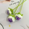 Rosas de Burbuja Tejidas a Crochet Hechas a Mano para Decoración de Fotografía en Casa Rosas Tejidas de Lana Recuerdos de Boda Rosas al por Mayor