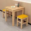 Mesa y Sillas de Comedor Rápidas de Madera Maciza, Mesa de Comedor para Apartamento Pequeño, Mesa Rectangular para Desayuno de Snack Bar, Mesa de Comedor para el Hogar