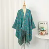 Novo Estilo Étnico Jacquard Paisley Retro Franja Fenda Xale Viagem Transfronteiriça Manto Quente Poncho