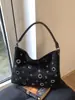 Bolsa Tote Casual Retrô para Comutação para Mulheres 2025 Outono Nova Textura Recorte Bolsa de Ombro Tendência Bolsa Transversal